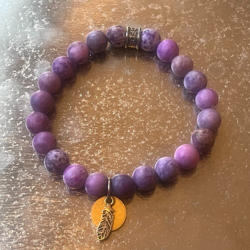 CFC Purple Chavez For Charity Beaded Stretch Bracelet